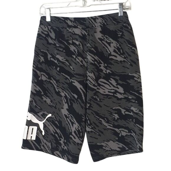 Puma Mens Athletic Shorts S Camouflage Fleece Elastic Long Pockets Training Gym - Picture 3 of 7